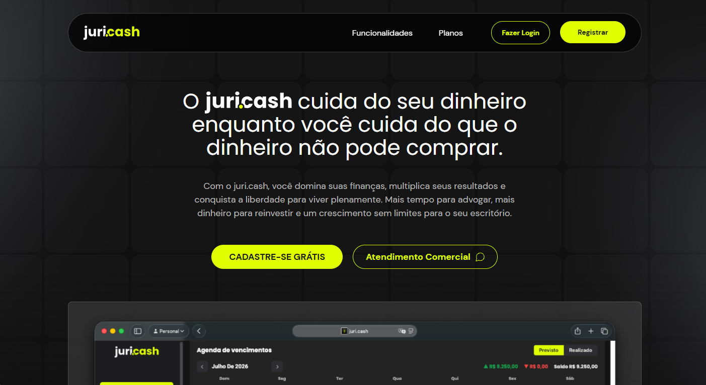 Print do site Juricash