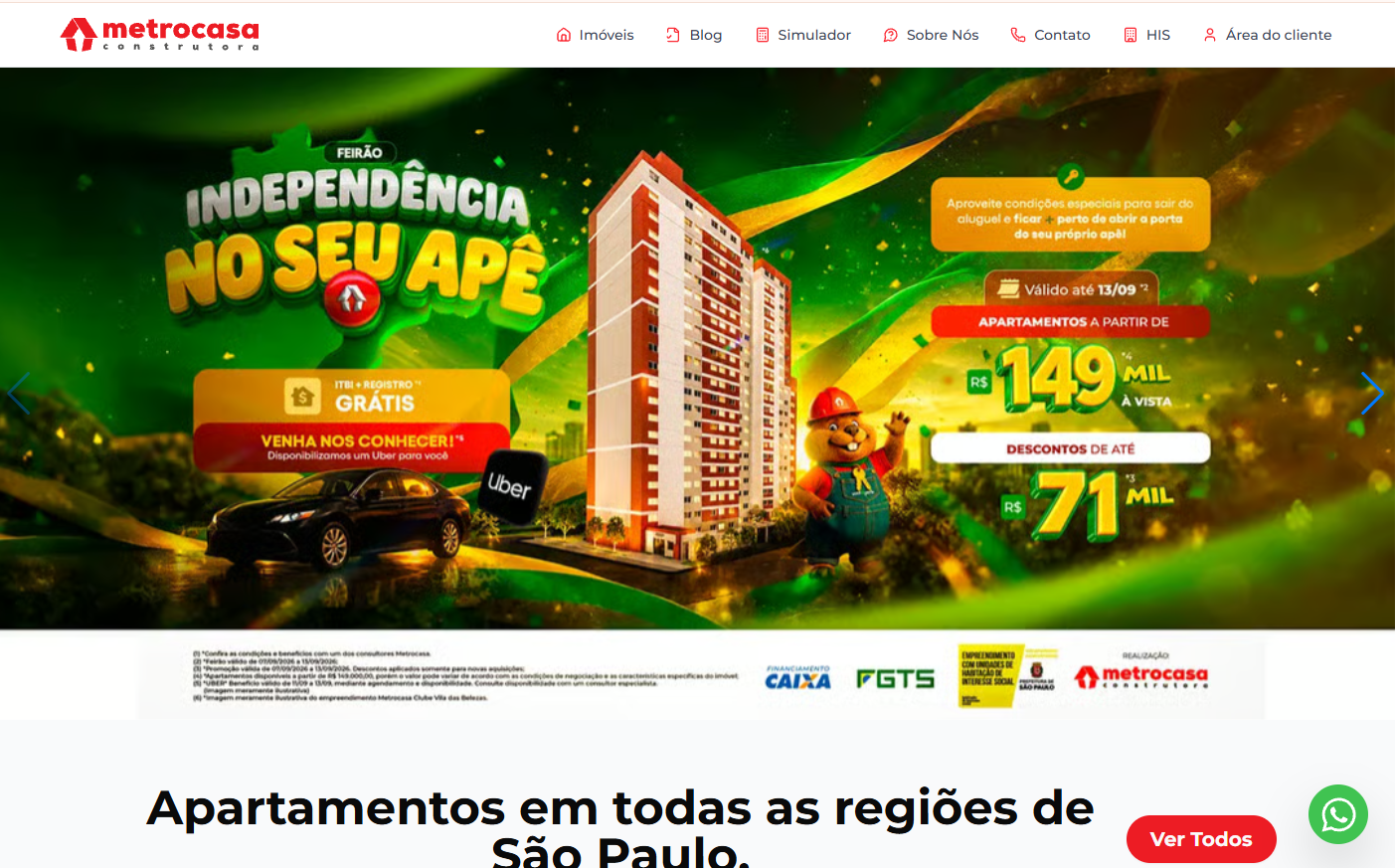 Print do site Metrocasa